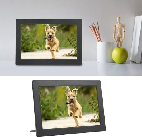Sustvita Frame d'image numérique 12 Pouces Smart Electronic Picture Frame HD Affichage LED, Lecteur vidéo avec télécommande, idéal pour la décoration intérieure