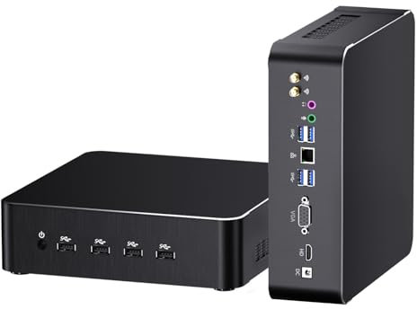 Mavsloly Mini PC i9, Core i9-11900H (8 core, 2,5-4,9 GHz) con 32G RAM, 1T SSD Desktop Computer, 4K, 1x HDMI, 1x VGA Dual Display, Wi-Fi 6e, Bluetooth 5.3, WOL Windows 11 Pro