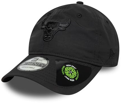 New Era Erwachsene 9Twenty Recycled Tonal NBA Chicago Bulls Baseball Cap Hat Schwarz