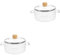 Cabilock 2 Pièces Casserole Verre Transparent Couvercle Casserole Résistante Chaleur pour Soupe Lait Variées Ustensile de Cuisine