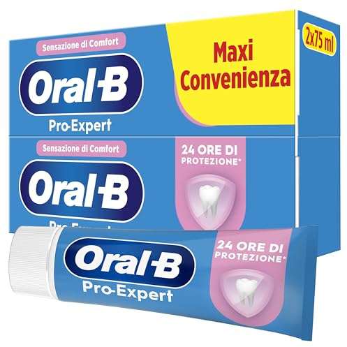 Oral-B Dentifricio Denti Sensibili, Pro-expert Sensibilità 125ml | Dentifricio Sensibilità, Clinicamente Provato, Sapore Eucalipto & Menta Piperita, Confezione da 2 Dentifrici da 75ml