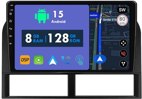 RoverOne 8G+128G CarPlay Stereo für Jeep Grand Cherokee II WJ 1998-2004 mit Android Auto Radio GPS Navi Bluetooth RDS WiFi Touchscreen Head Unit Multimedia Player