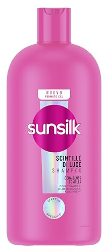 Sunsilk, Shampoo Scintille di Luce, Shampoo Idratante e Districante, Dona Lucentezza al Capello, Formula Arricchita con Cera-Gloss Complex con Ceramide, Olio di Jojoba e Collagene, Formato XXL 810 ml
