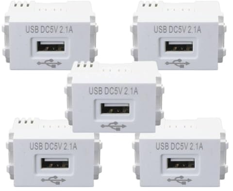 USB Stromversorgungsmodul 220V auf 5V Transformator, 2.1A Ladeadapter Unterputz Netzteil, Schaltadapter für Smartphone, Tablet & andere Geräte (5)