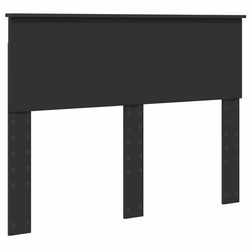Foknhdi Kopfteil Schwarz Eiche 120 cm Breit Modernes Holzwerkstoff-Design Robuste Wandverkleidung für Bett Schlafzimmer und Gästezimmer