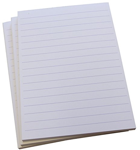 4x Notizblock - liniert in Blau - 50 Blatt - Staffelpreise verfügbar - DIN A6 Format (22299)