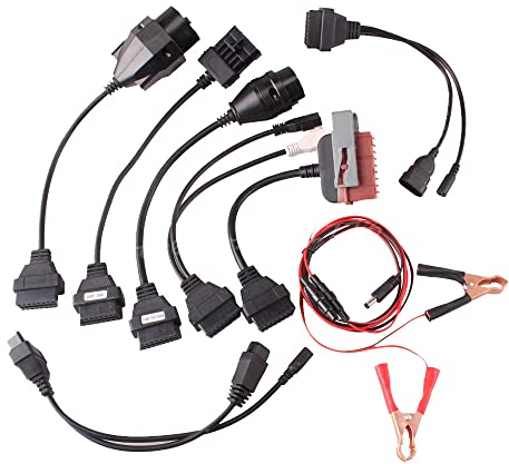vhbw 8X OBD Adapter auf OBD2 BMW, Audi, Seat, Skoda, Mercedes, FIAT, Alfa Romeo, Lancia, Opel, Peugeot, VW - 27 cm