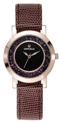 Orphelia Damen-Armbanduhr Hermosa Analog Quarz Leder