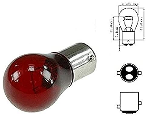 LAMPADINA 12V 21/5W BAY15D ROSSO CODA STOP AUTO SFERA LAMPADA LUCE FRENO ESTERNO POSTERIORE INDICATORE LAMPEGGIANTE