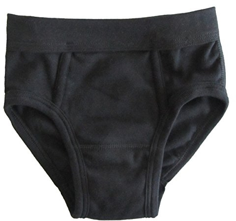 HERMKO 52840 Jungen Slip aus Baumwolle/Elastan, Farbe:schwarz, Größe:140