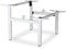 ESMART ETX-221W Weiß Ergonomisches Steh-Sitz-Doppel-Schreibtisch-Gestell Stufenlos elektrisch höhenverstellbar 69-119cm in Weiß 4X Memory Kollisionsschutz Aktivitätserinnerung Soft-Start/Stopp