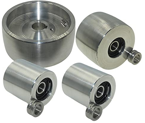 (AL5-24) - Juego de lijadora de correa mecanizada CNC para amoladora de cuchillos de 130 mm, accionamiento de 24 mm, vástago de 75 mm, trazo de 50 mm