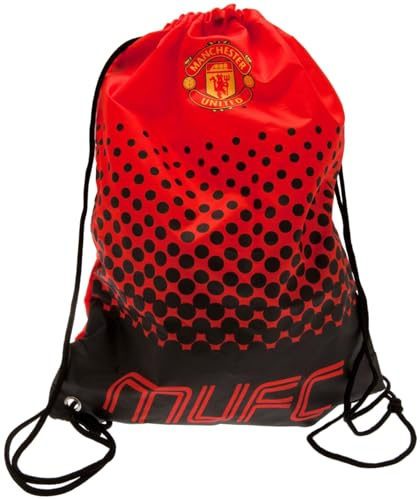 Manchester United MUFC Children's Unisex Drawstring Bag, Red