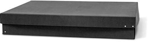 Modulor Stülpdeckelkarton Genietet, 10 x 43 x 61 cm, für DIN A2, Anthrazit | Robuste Schachtel aus Schwarzpappe mit satinierter Oberfläche; geeignet als Geschenkbox und als Versandverpackung