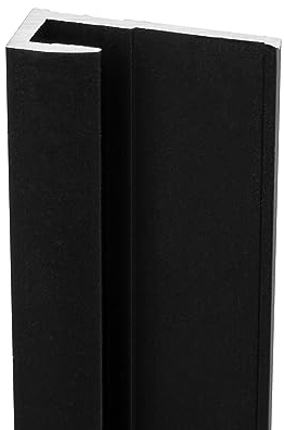 Schulte DecoDesign Profil Endprofil, 255 cm, Mattschwarz, Verbindungsprofil für Duschrückwände und Wandverkleidung bis 3 mm, D1901625 68