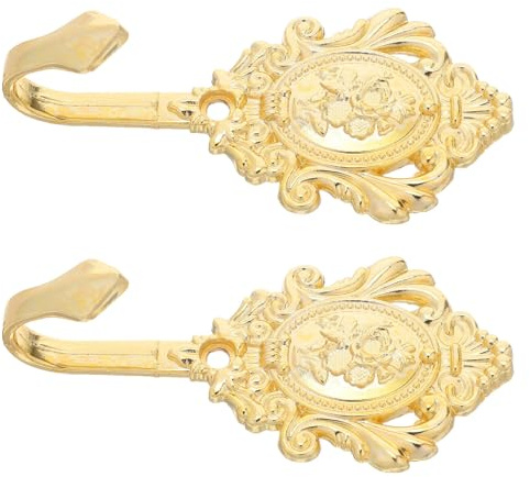 BESPORTBLE Packung mit 2 Vorhang Raffhalter Rose Muster Vintage Zinklegierung Vorhang Vorhang Holdbacks Haken