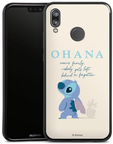 DeinDesign Silikon Hülle kompatibel mit Huawei P20 Lite Case schwarz Handyhülle Lilo & Stitch Offizielles Lizenzprodukt Disney