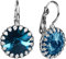 LUISIA Ohrringe Vivana mit eingefasstem großen Swarovski Stein - Ozeanblau