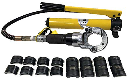 360° Hydraulik Presszange Kupferrohr Pressbacken Satz, V-Kontur und TH-Kontur Rohrpresszange für Aluminiumrohr, PEX-Rohr, PB-Rohr und Kupferrohrfittings