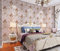 10 x 0,53 m AB Vintage Luxus Landhausstil Streifen 5 Farben geprägte strukturierte Vliestapete Rolle für Schlafzimmer Wohnzimmer 5,3 m² (Rosa A Blumen)