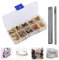 Strass Rivets 8mm, Rivets Rapides DIY Colorés 9 Couleurs, 180pcs Rivets en Clair en Laiton pour DIY Cuir-Artisanat/Vêtements/Sacs De Décoration
