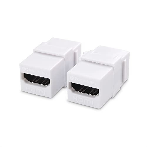 Cable Matters 2-Pack Gold-Plated 8K HDMI Keystone Jack Insert with 8K 60Hz and 4K 120Hz Resolution Support