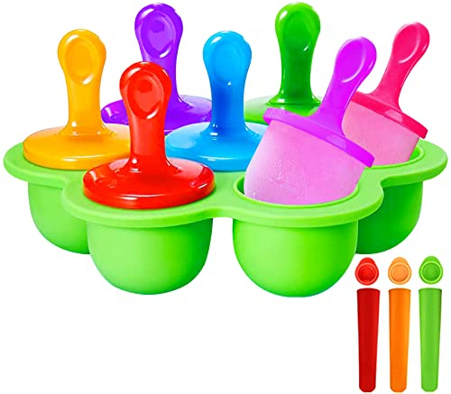Molde Helados Silicona - Mini Popsicle Mold Sin BPA, Bebe Niños Hacer Helados, Reutilizable Poleras Helado, Molde Helado Para Prepara Helado Casero, Verde Moldes Paletas