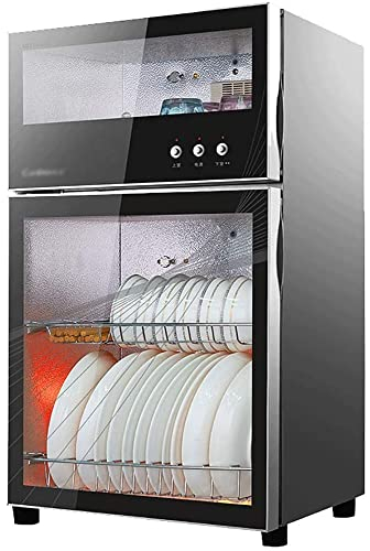 MNSRRN Commercial Vertical Tableware Disinfection Cabinet, Three-Layer Dishes 125℃ High Temperature Disinfection 70L Large Capacity Tableware Disinfection Cabinet