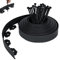 XMTECH Bordure de pelouse flexible en plastique 30 m avec 90 piquets de fixation, bordure de parterre de fleurs Noir