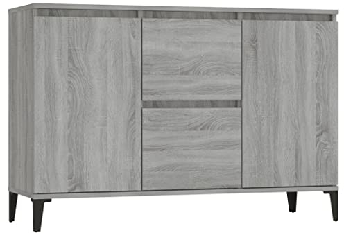 vidaXL Sideboard Kommode Anrichte Schrank Beistellschrank Mehrzweckschrank Standschrank Wohnzimmer Flur Grau Sonoma 104x35x70cm Holzwerkstoff
