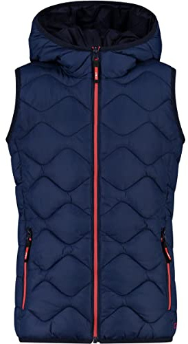 CMP - Kid G Vest Fix Hood, Girl, Blue Ink, 104
