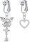Mayhoop 2Pcs Faux Piercing Nombril Clip on Piercing Nombril Acier Chirurgical Fake Piercing Nombril avec Coeur Papillon Dangle Faux Anneaux Nombril Non Percé Piercing Bijoux