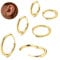 Morfetto F136 Titan Creolen 14 Karat Vergoldete Kleine Creolen Mini Huggie Ohrringe für Frauen Hypoallergene Titan Ohrringe