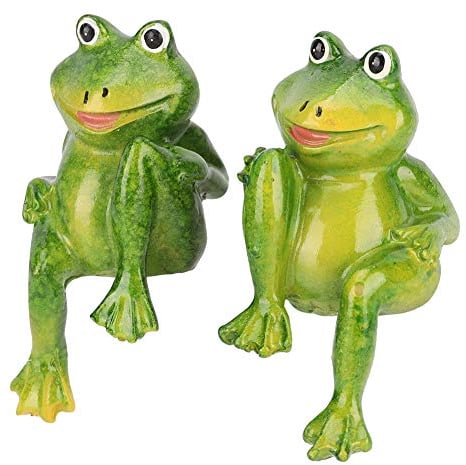 Nimomo 2pcs Resina Rane Statua, Statuette Decorative Casa, Resina Rane Statua Decorazione da giardino per esterni Scultura per ornamento da giardino da scrivania a casa