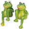 Nimomo 2PCS Harz Frösche Statue, Figuren Deko Dekoration langlebige Gartendekoration, Skulptur Outdoor Garten für Home Desk Ornament Zuhause Schreibtisch