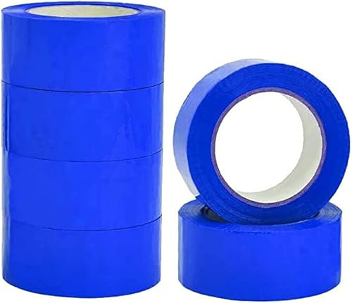 isupli 6 x Blue Parcel Packaging Tape 48mm x 66m - Heavy Duty Strong Adhesive Cello Tape with Bubble Wrap, Tape Measure, and Bubble Wrap Roll - Ideal for Shipping and Storage