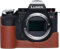 S5 Mark II Case, Zakao Handmade Genuine Real Leather Half Camera Case Bag Cover for Panasonic Lumix S5 Mark II S5II Bottom Opening Version with Hand Strap (Brown)