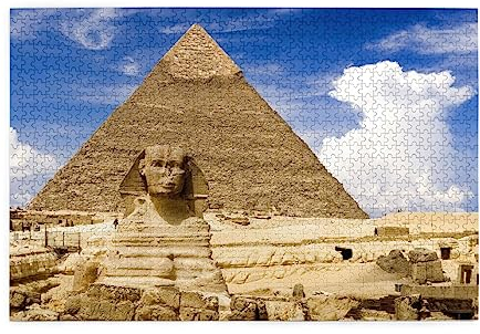 Pyramids of Egypt Puzzles für Erwachsene, 1000 Teile, interessante Holzpuzzles, Stressabbau-Puzzles mit Box