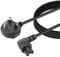 YACSEJAO UK Laptop Power Cable 2M UK Plug (BS 1363) to IEC C5 90 Degree Mickey Mouse Clover Mains Cable for Laptop Acer Dell HP Compaq Sony Toshiba Vaio Delta etc (Left Angle)