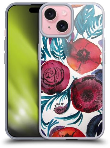 Head Case Designs Offizielle Mai Autumn Violetta Blumiger Garten Gelhülle [Militärischer Schutzgrad] Kompatibel Mit Apple iPhone 15 Und Kompatibel Mit MagSafe