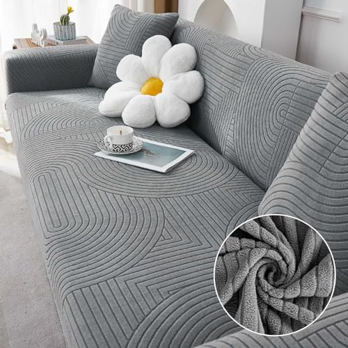 KSYXSL Couch Überzug L Form 1/2/3/4 Sitzer Sofa Überzug rutschfest Erdickt und Superweich Sofabezug Sofa/Couch Überwurfdecke für Katze Hunde Haustiere