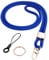Vicloon Badge Lanyards - Neck Lanyards with Metal Key Rings and Phone Ring Strap (Blue)