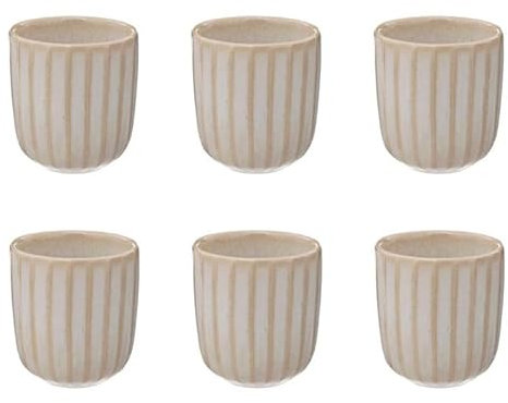 Secret de Gourmet - Lot de 6 Tasses à Café Design Seav 10cl Crème