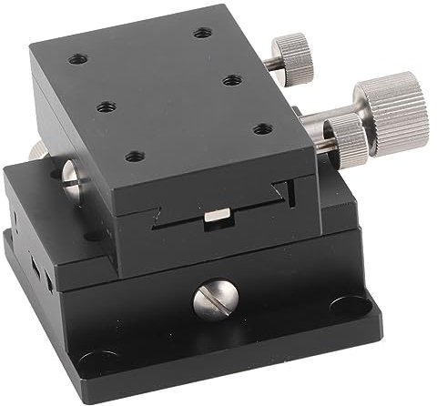 Plattform-Schiebetisch, XY-Linear mit Skala, Manueller Schlitten, Knopfsteuerung aus Aluminiumlegierung, Hochpräzise Zahnradqualität, Lineare Rollenlager (60X40mm)