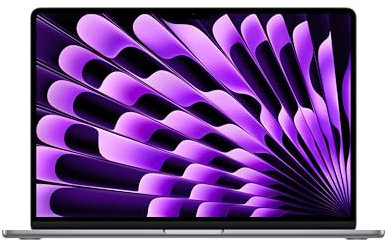 Apple laptop MacBook Air 15 con chip M3 (2024): display Liquid Retina 15,3, memoria unificata 8GB, archiviazione SSD 256GB, videocamera FaceTime HD 1080p, Touch ID; Grigio siderale
