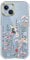 luolnh Compatible with iPhone 15 Case with Wrist Strap,for Women Girls,Shockproof Clear Floral Pattern Hard Back Cover for iPhone 15 6.1 2023(Seven Color Floret)