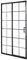 Milano Barq 1500mm Black Grid Reversible Sliding Shower Enclosure Door