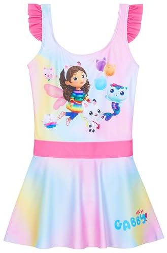Get Trend Gabby’s Dollhouse Costume Piscina Bambina Ragazza Costume Intero Costumi Bagno Comodi Costume con Gonna Idee Regalo (6-7 Anni, Multi Gabby’s Dollhouse)