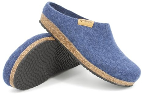 Stegmann Filzpantoffel 208 aus 100% hochwertiger Merino-Wolle - Hausschuhe für Damen & Herren - Pantoffeln mit Komfort-Kork-Sohle