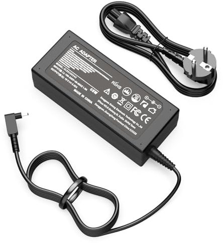 Caricatore da 65 W, 3,42 A, 19 V, compatibile con Acer Aspire 3 1 5 Serie A317-54 A315-44P A315-24P A315-59 A315-58 A515-48 m A517-53 Chromebook 314 CB315 CB315 Alimentazione 314 3,0 x 1,1 mm